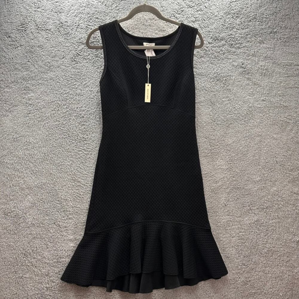 Max Studio NWT Medium Black Sleeveless Dress Flair Bottom Cocktail Party Evening - Picture 3 of 11